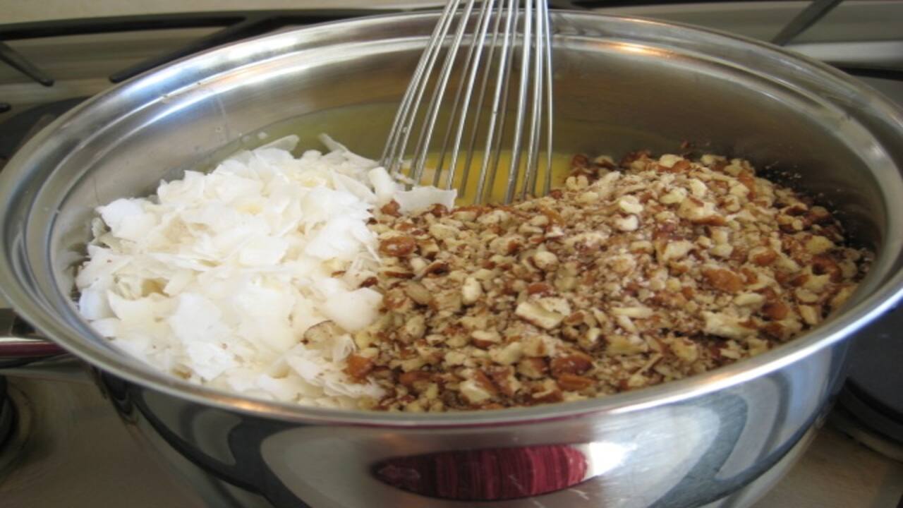 Making The Coconut-Pecan Filling Without Adding Sugar