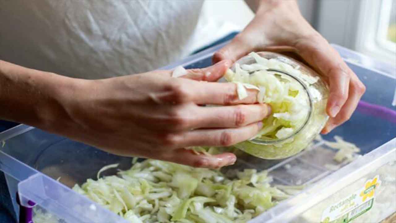 Preparing The Vegetables For Making Sweet-Sour Kraut