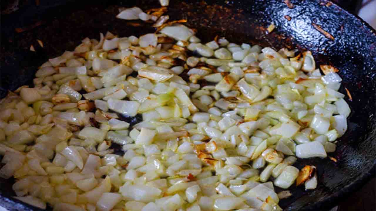 Sauté The Onions And Garlic