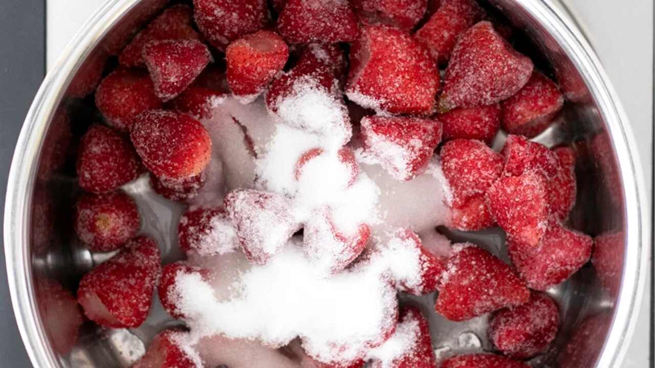 Use A Blender Or Immersion Blender To Puree The Strawberries
