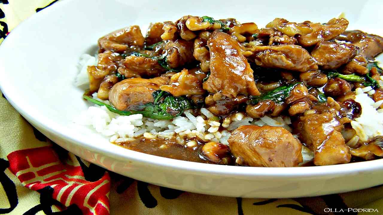 Walnut Chicken Chinese Step-By-Step Making Proscess