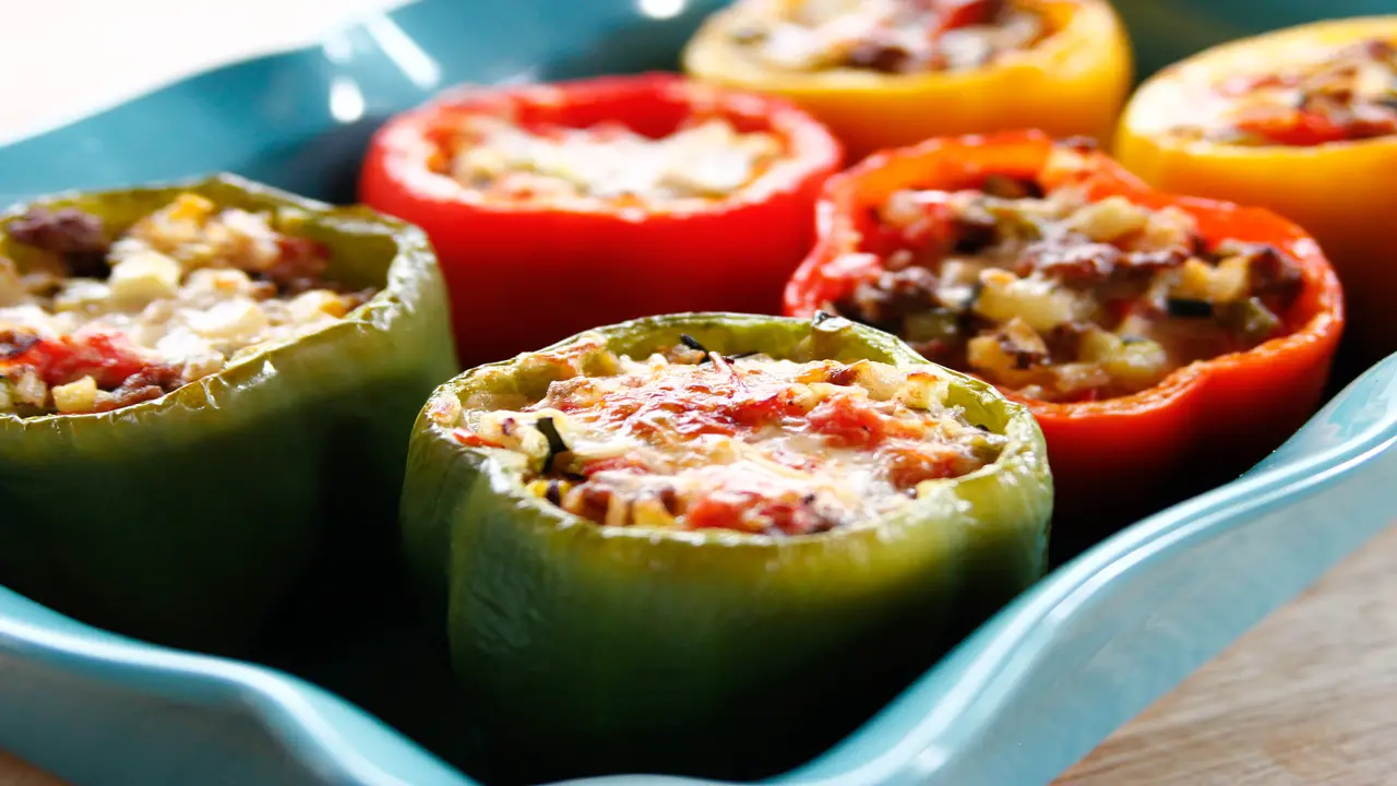 Baking The Stuffed Peppers