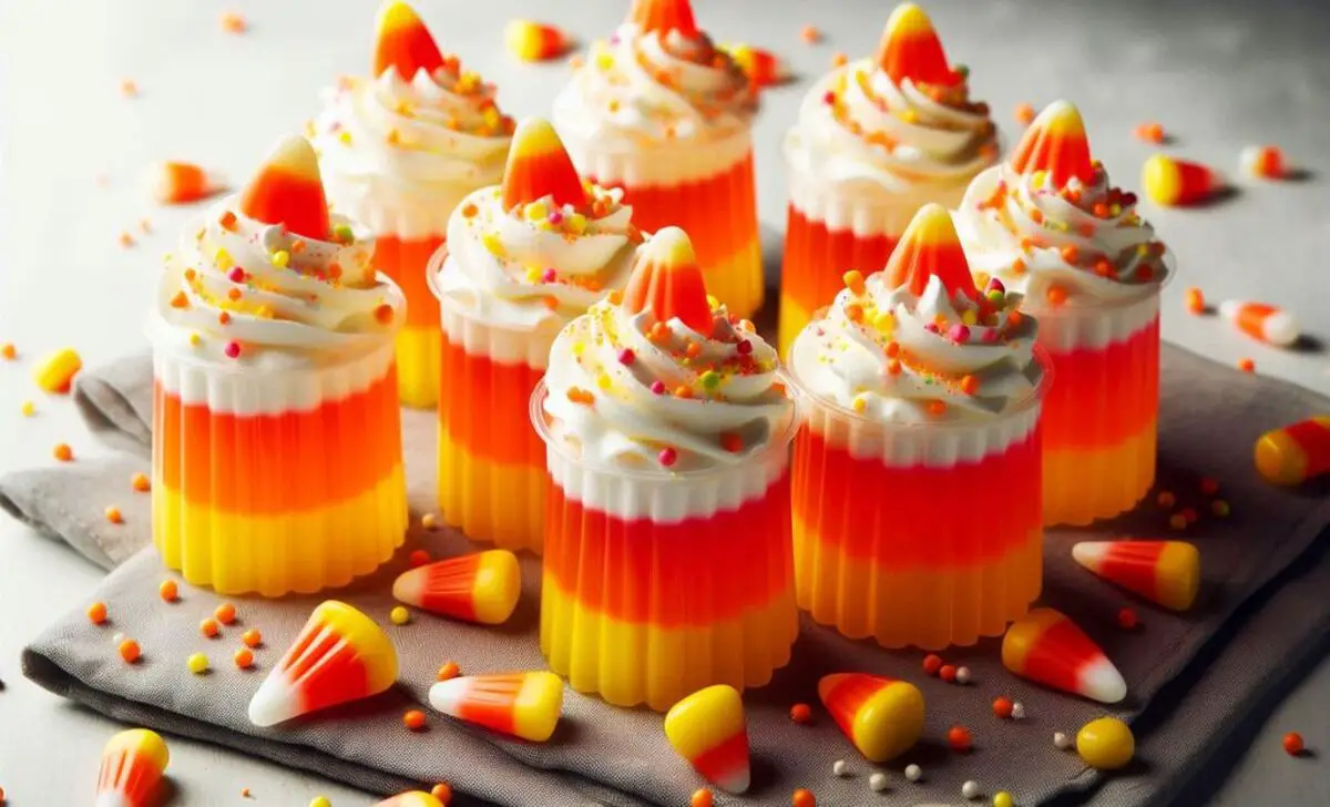 Candy Corn Jello Cups