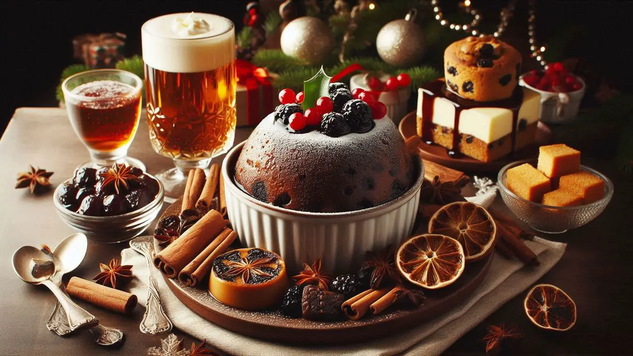 Classic Christmas Pudding And Festive Desserts