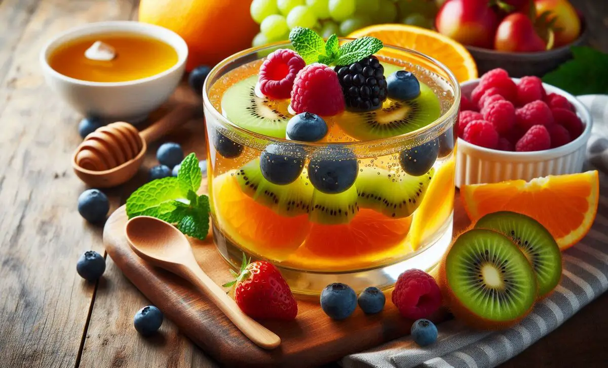 Healthy Jello With Gelatin And Fresh Fruit