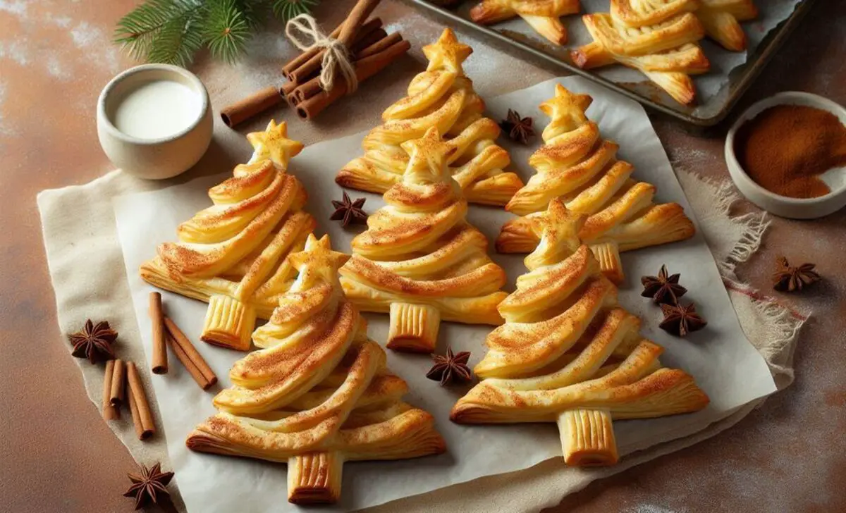 Puff Pastry Christmas Trees