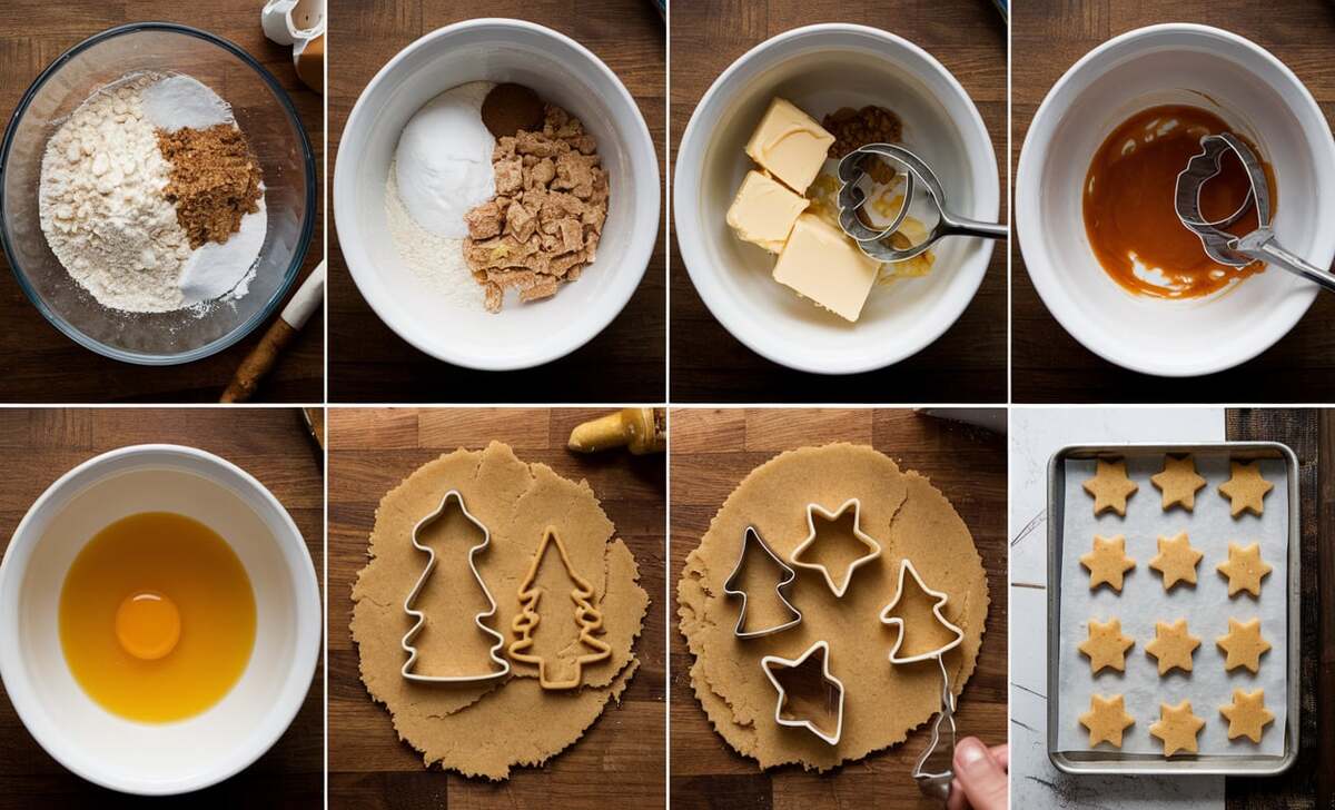 Step-by-Step Christmas Cookie Dough Making Process