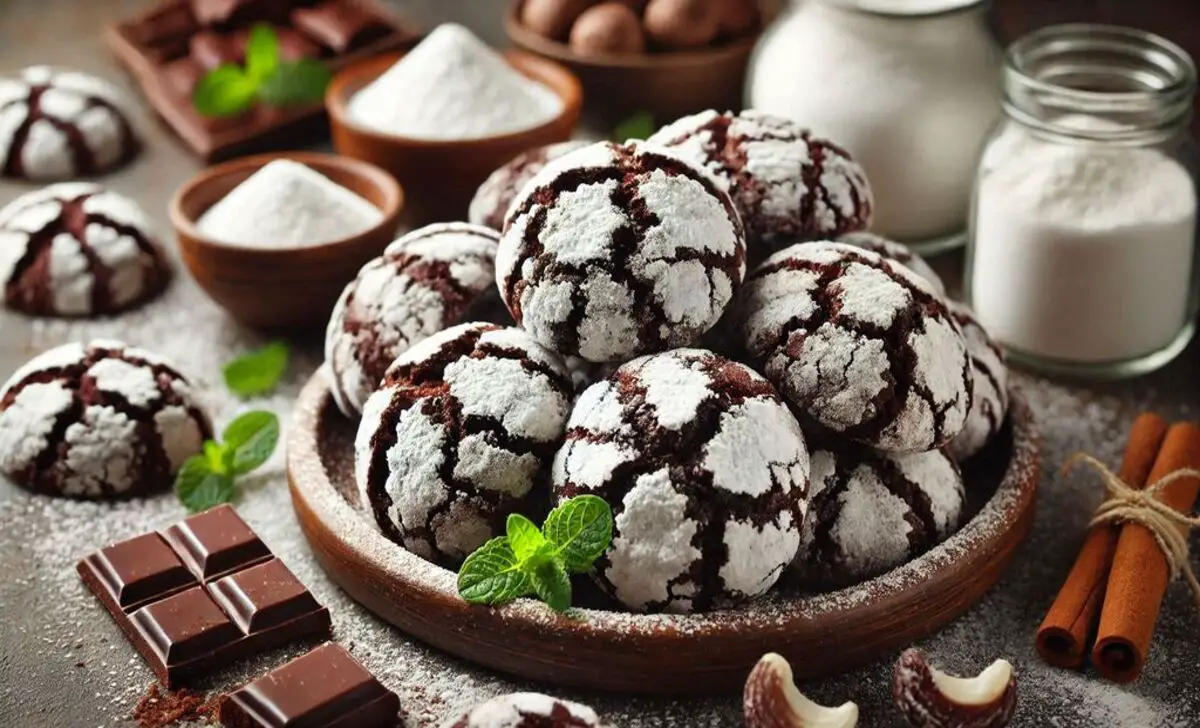 Vegan Crinkle Cookies