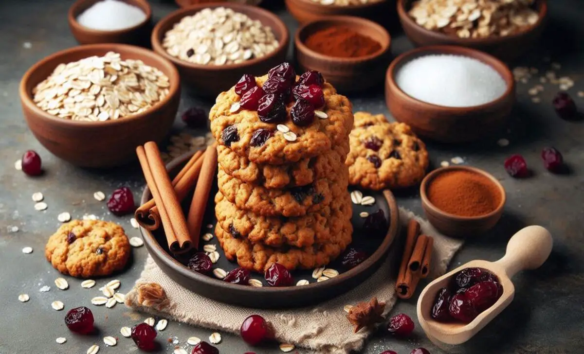 Vegan Oatmeal Cranberry Cookies