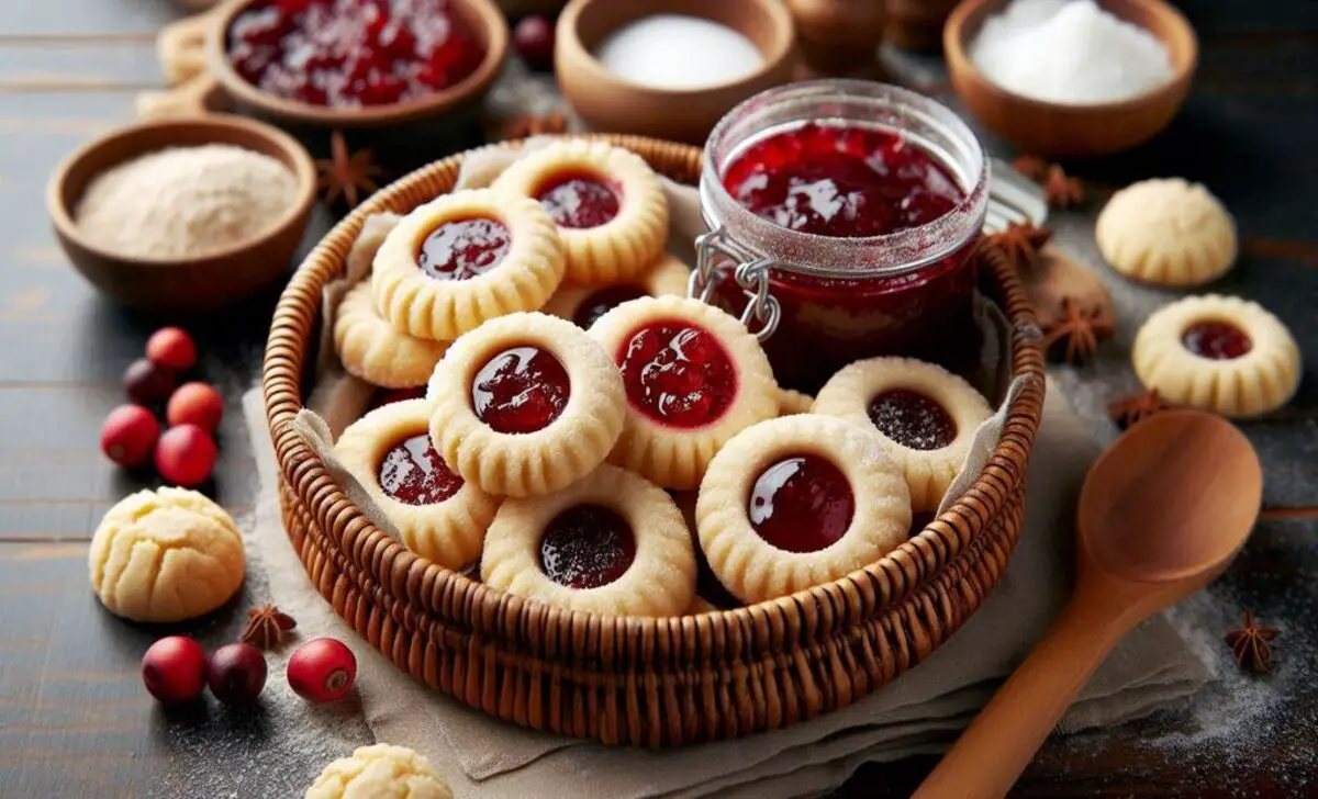 Vegan Thumbprint Cookies With Jam