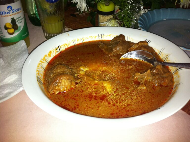 Ghanaian food at a chop bar