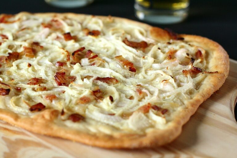 Alsatian tarte flambée