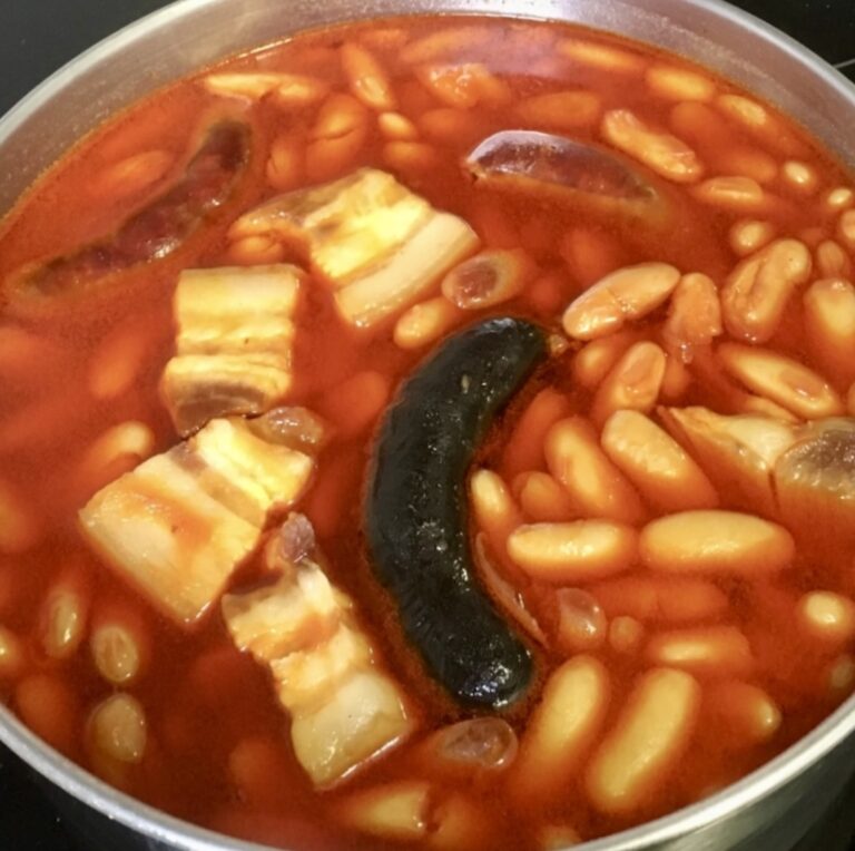 Asturian fabada bean stew