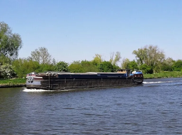 Canal barge in France