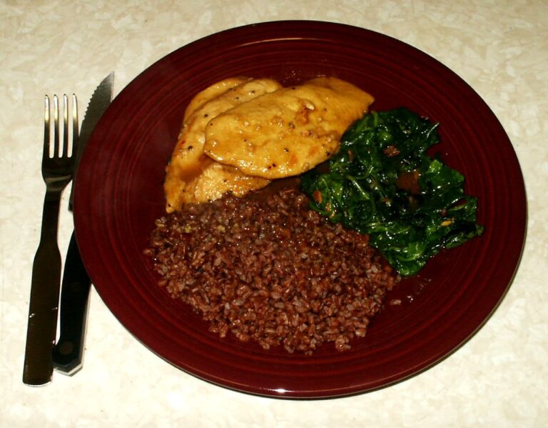 Bhutanese red rice meal