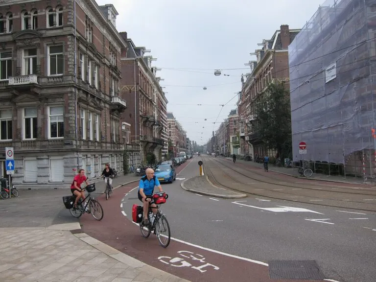 Bicycle tour through a European city