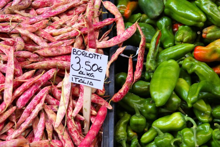Shopping at a local food market