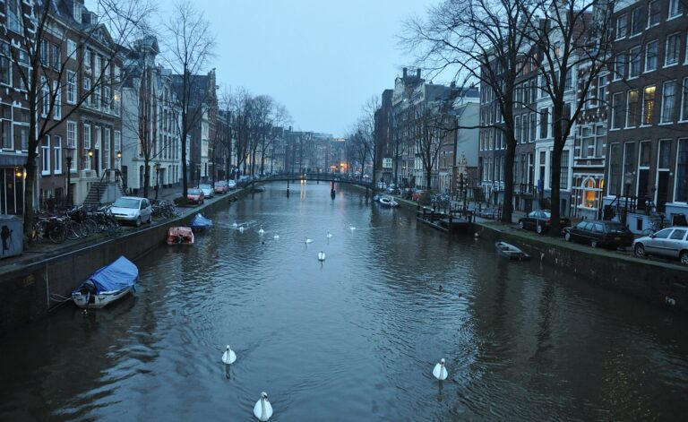 Canal boat in Amsterdam