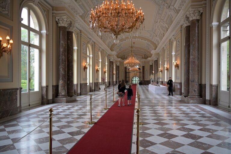 Dining hall in a European castle