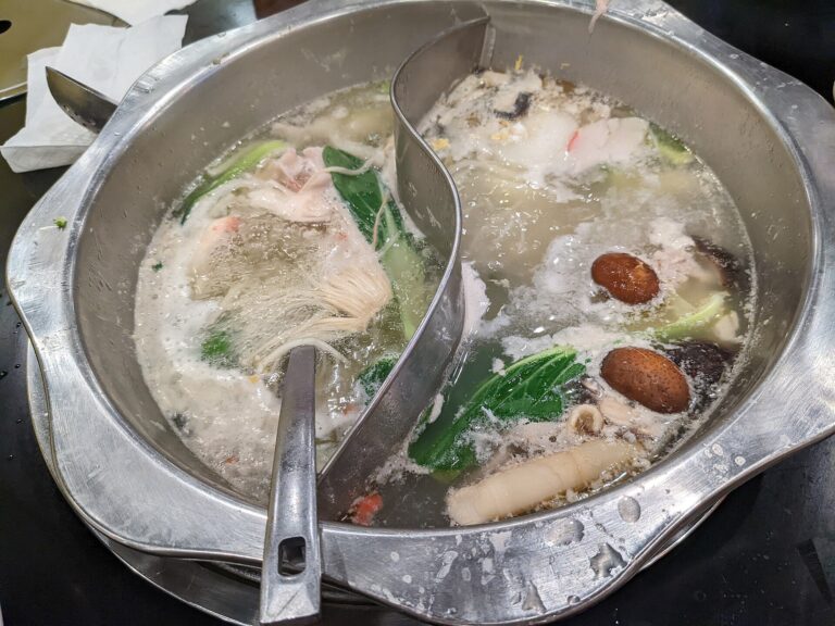 Chinese hot pot dinner