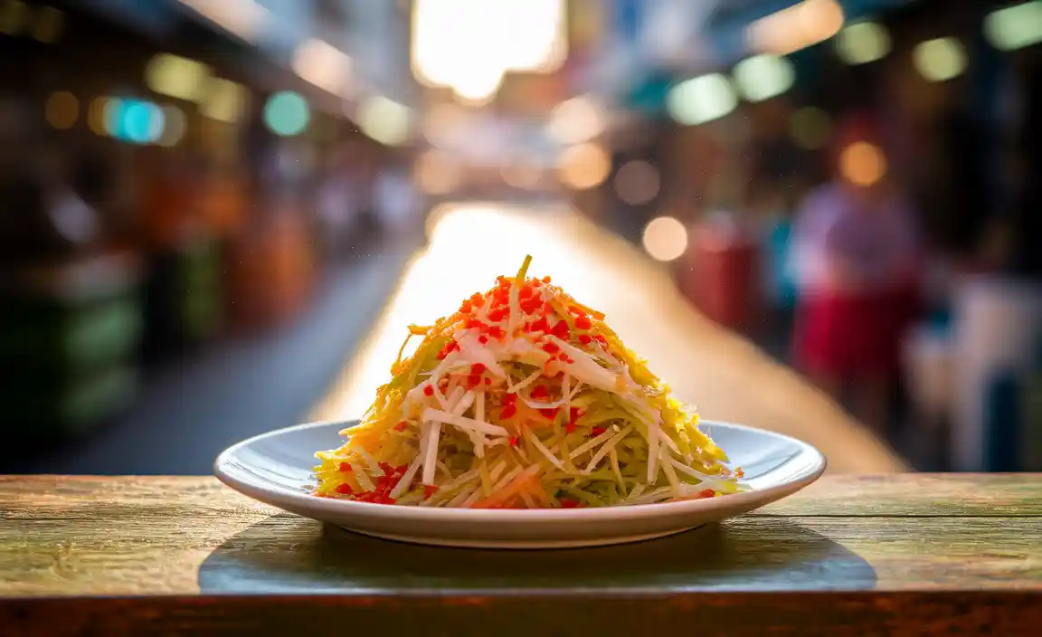 First Food Stop-Som Tum (Papaya Salad) (3-5 minutes)