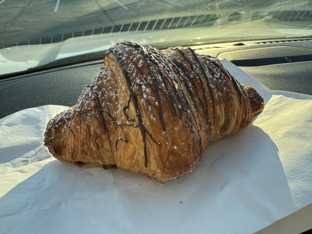 Croissants in a French bakery