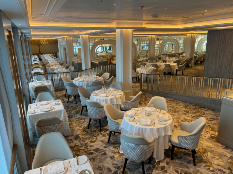 Dining room on a cruise ship