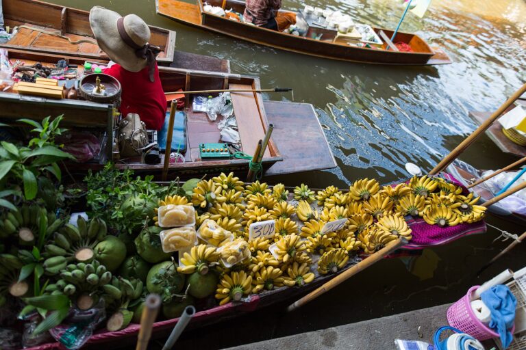 Floating market in Thailand