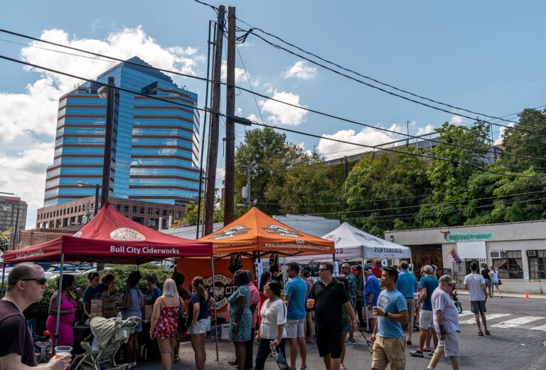 Food trucks at a festival