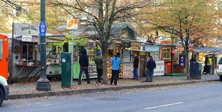 Food cart pod in Portland, Oregon