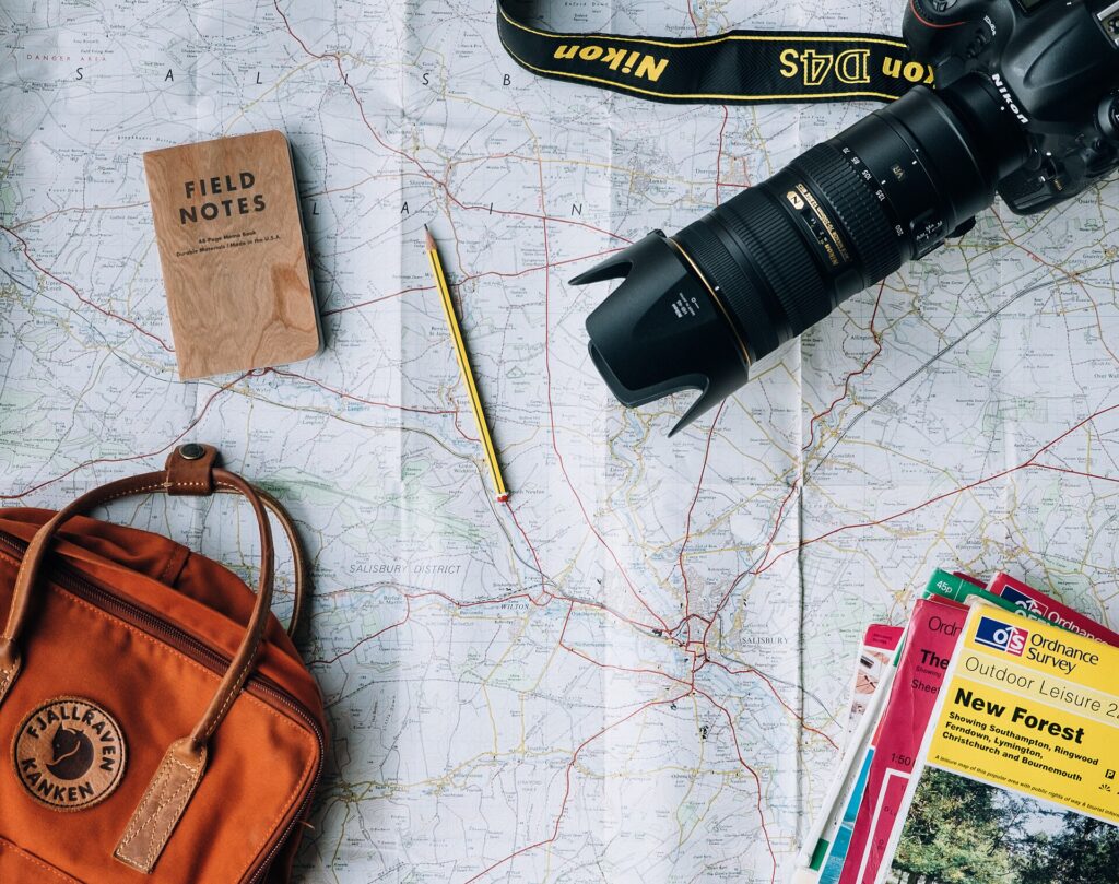 Planning a food trip with a map