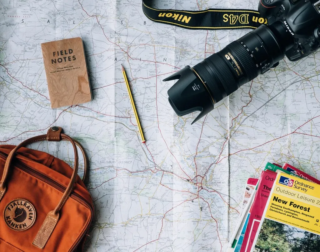 Planning a food trip with a map