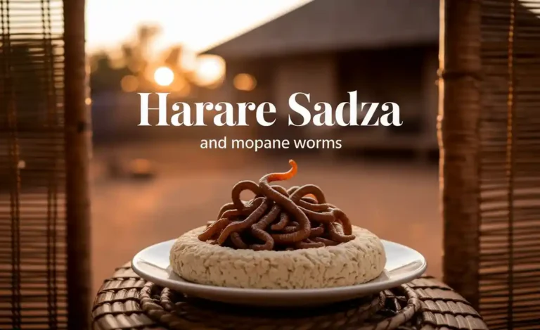 Harare Sadza and Mopane Worms