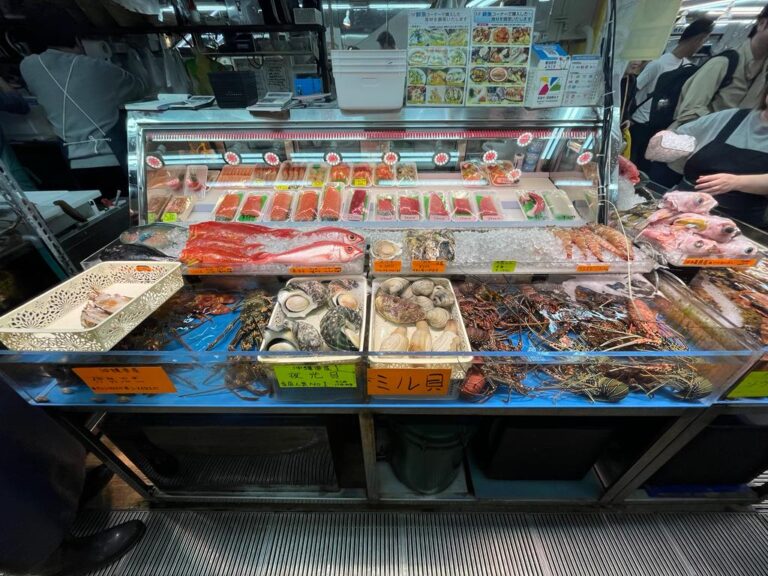 Food tourists at a market