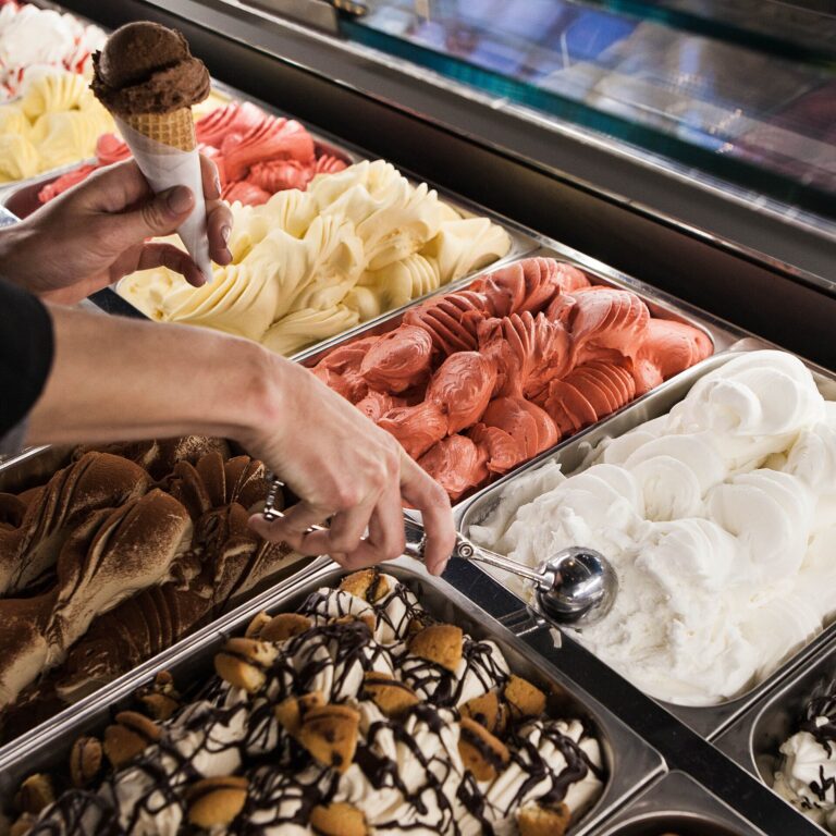 Gelato on display in Italy
