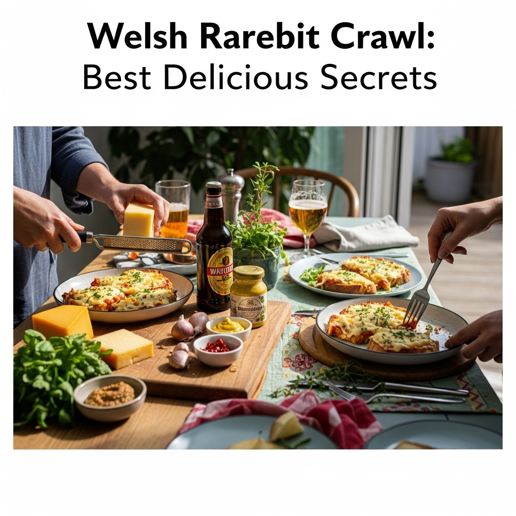Generate an eye-catching, high-quality featured image for a blog post about: Welsh Rarebit Crawl: Be