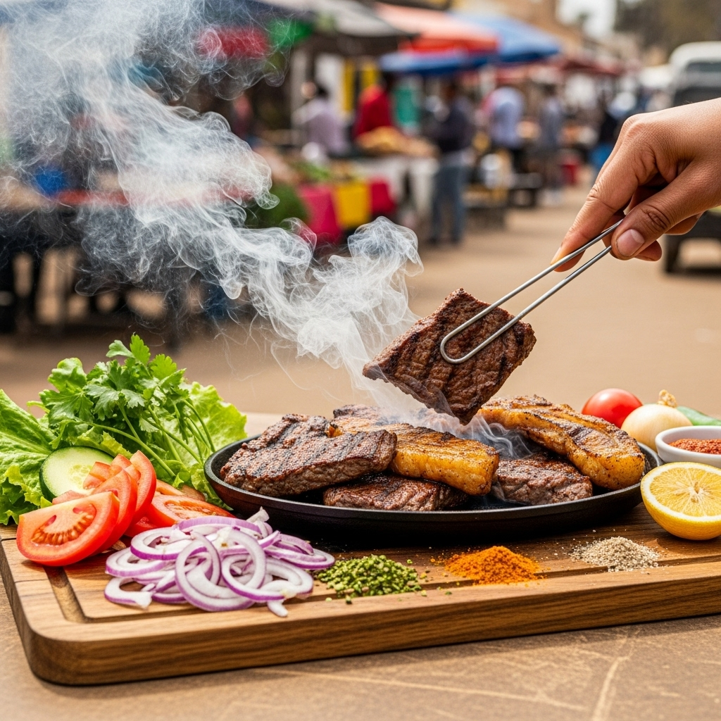 Generate an eye-catching, high-quality featured image for a blog post about: Windhoek Kapana Street