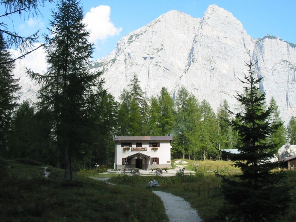 Mountain hut in the Dolomites