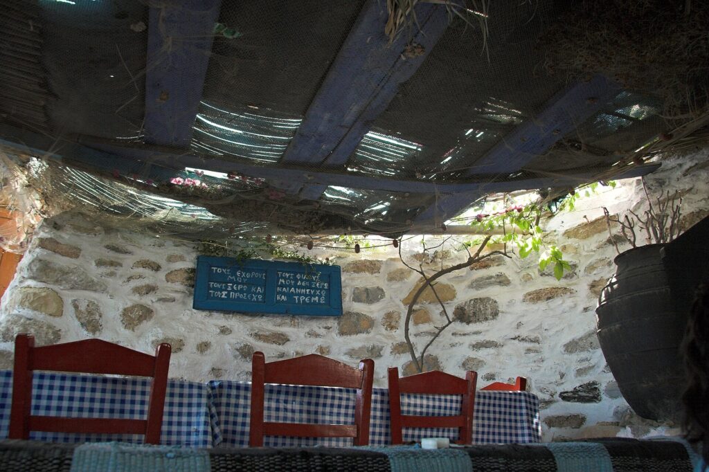 Greek island taverna
