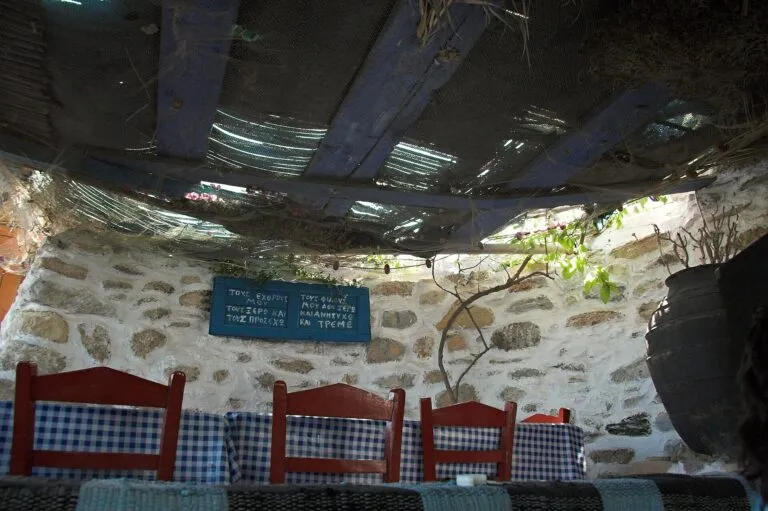 Greek island taverna
