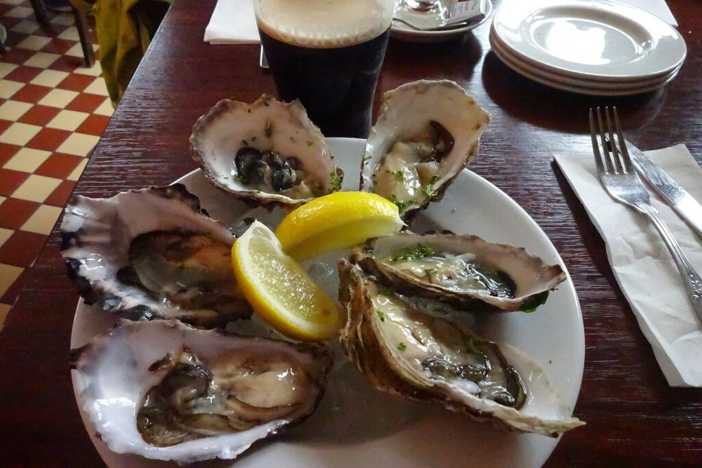 Guinness and oysters in Dublin