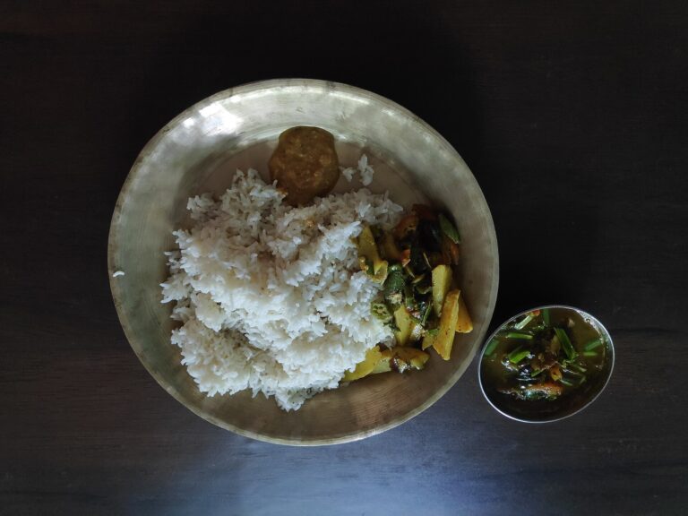 Nepali dal bhat meal
