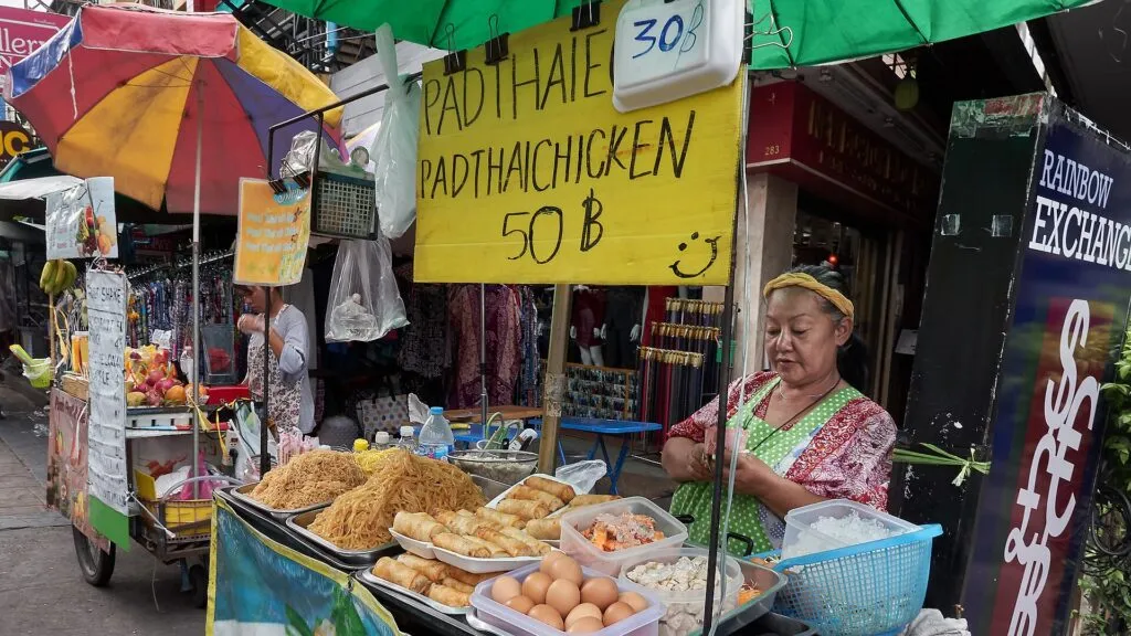Pad thai from a Bangkok street stall