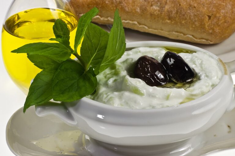 Greek tzatziki served as a meze