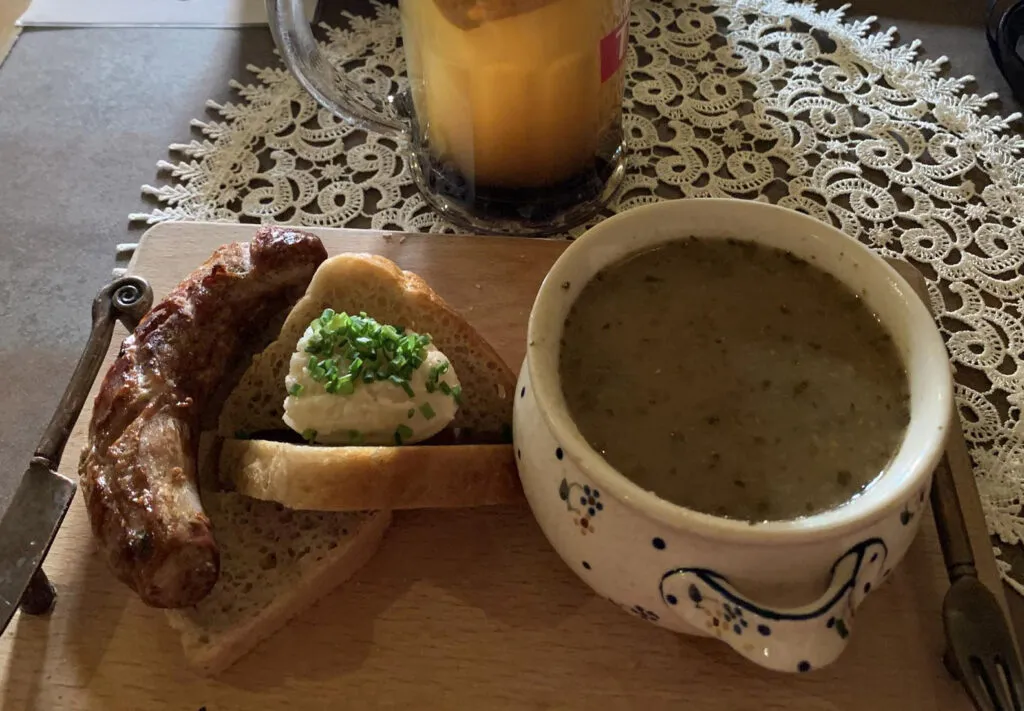 Polish żurek sour rye soup