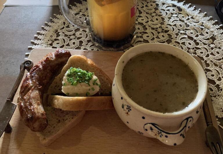 Polish żurek sour rye soup